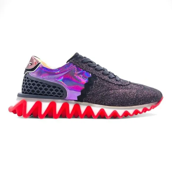 Christian Louboutin Loubishark Glitter Iridescent Sneakers - EU 42.5 / US 9.5